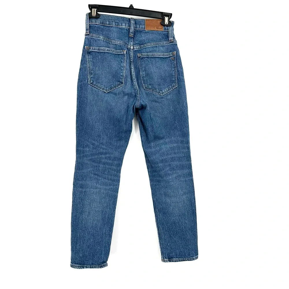 Madewell size 23 classic straight jean blue denim high waisted nondistressed‎